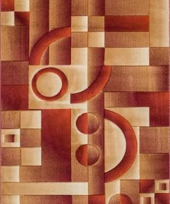 Well Woven South Street Red Modern Geometric Rug