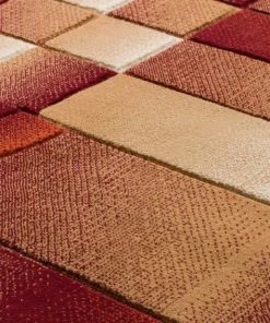 Well Woven South Street Red Modern Geometric Rug