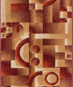 Well Woven South Street Red Modern Geometric Rug