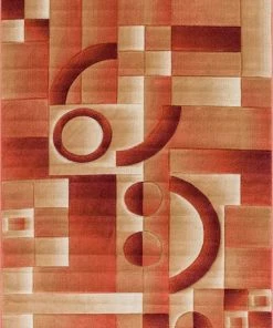 Well Woven South Street Orange Modern Geometric Rug