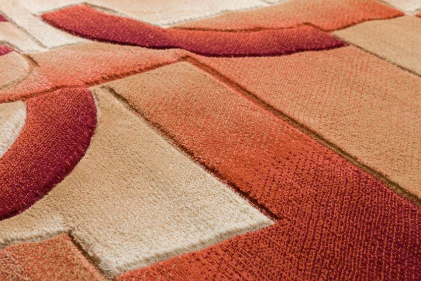 Well Woven South Street Orange Modern Geometric Rug 2 Well Woven South Street Orange Modern Geometric Rug