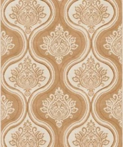 Well Woven Damask-ly Beige Modern Geometric Rug