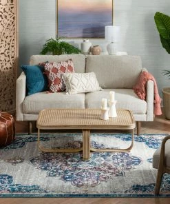 Well Woven Aidan Bohemian Vintage Floral Mandala Ivory Rug