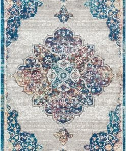 Well Woven Aidan Bohemian Vintage Floral Mandala Ivory Rug