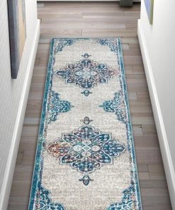 Well Woven Aidan Bohemian Vintage Floral Mandala Ivory Rug