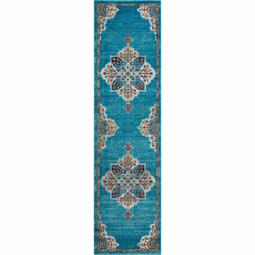 Well Woven Aidan Bohemian Vintage Floral Mandala Blue Rug 5 Well Woven Aidan Bohemian Vintage Floral Mandala Blue Rug