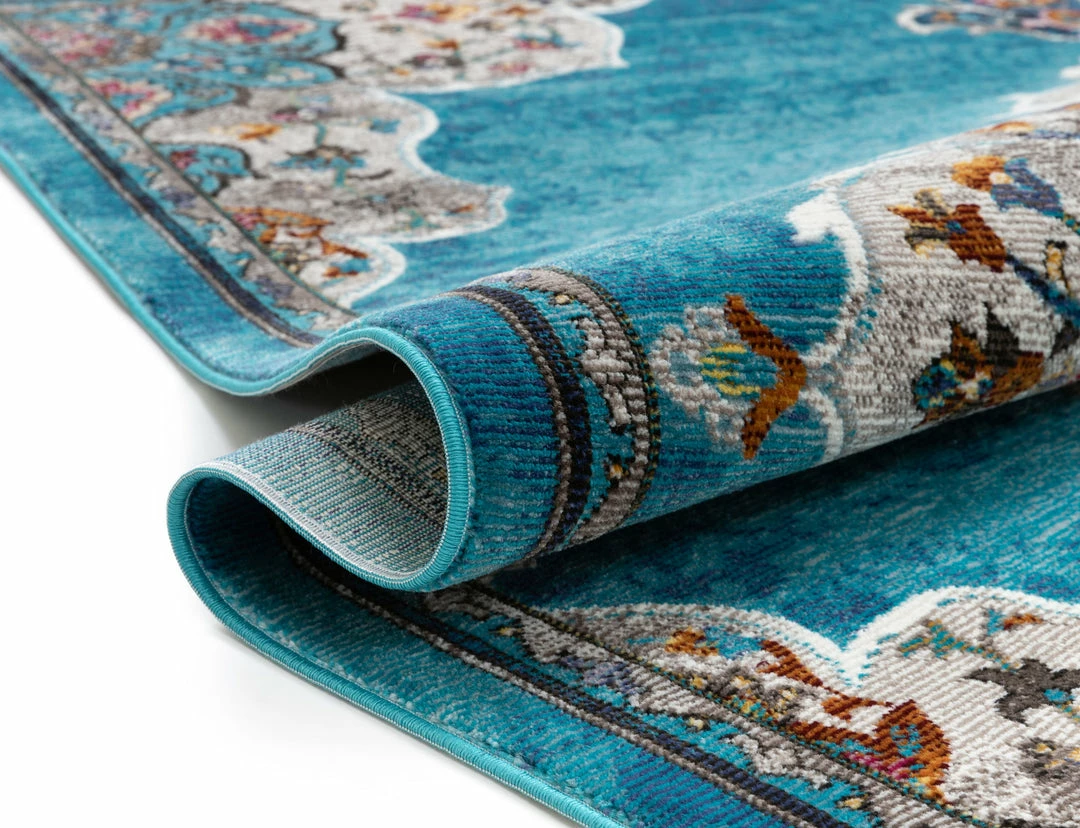 Well Woven Aidan Bohemian Vintage Floral Mandala Blue Rug 4 Well Woven Aidan Bohemian Vintage Floral Mandala Blue Rug