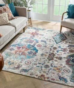 Well Woven Paloma Vintage Bohemian Oriental Medallion Ivory Rug