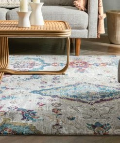 Well Woven Paloma Vintage Bohemian Oriental Medallion Ivory Rug