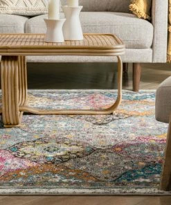 Well Woven Gaia Bohemian Vintage Floral Trellis Multi Rug 16 Well Woven Gaia Bohemian Vintage Floral Trellis Multi Rug