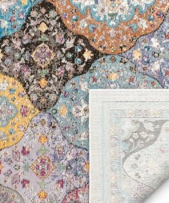 Well Woven Gaia Bohemian Vintage Floral Trellis Multi Rug