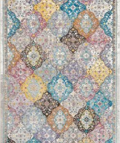 Well Woven Gaia Bohemian Vintage Floral Trellis Multi Rug