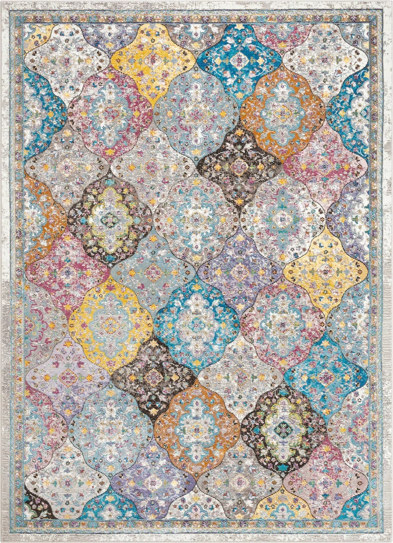 Well Woven Gaia Bohemian Vintage Floral Trellis Multi Rug 1 Well Woven Gaia Bohemian Vintage Floral Trellis Multi Rug