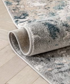 Well Woven Penelope Modern Abstract Distressed Grey Rug