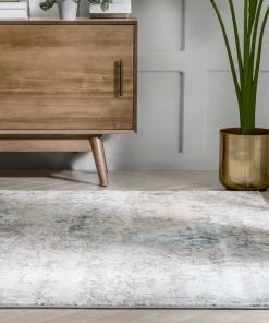 Well Woven Penelope Modern Abstract Distressed Grey Rug