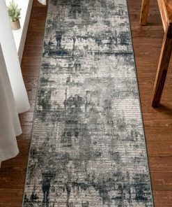 Well Woven Penelope Modern Abstract Distressed Grey Rug