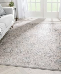 Well Woven Global Blossom Zena Vintage Oriental Floral Grey Area Rug