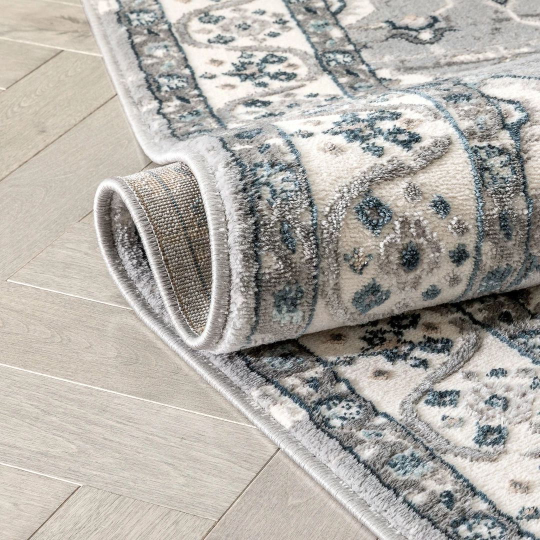 Well Woven Amare Vintage Botanical Floral Border Grey Rug 9 Well Woven Amare Vintage Botanical Floral Border Grey Rug