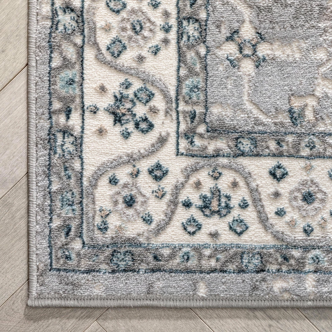 Well Woven Amare Vintage Botanical Floral Border Grey Rug 5 Well Woven Amare Vintage Botanical Floral Border Grey Rug