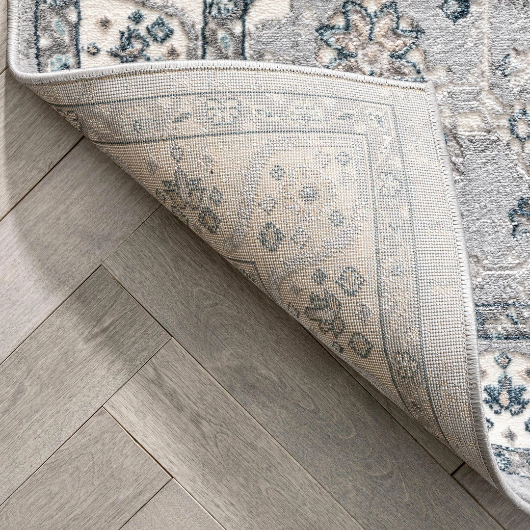 Well Woven Amare Vintage Botanical Floral Border Grey Rug 4 Well Woven Amare Vintage Botanical Floral Border Grey Rug