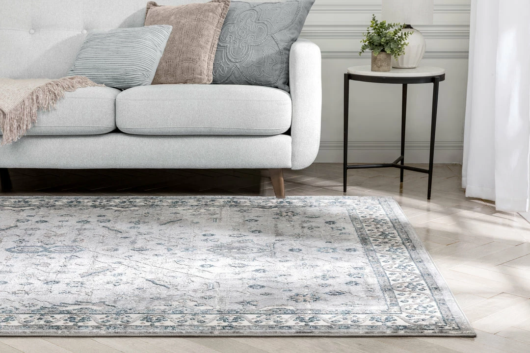 Well Woven Amare Vintage Botanical Floral Border Grey Rug 7 Well Woven Amare Vintage Botanical Floral Border Grey Rug