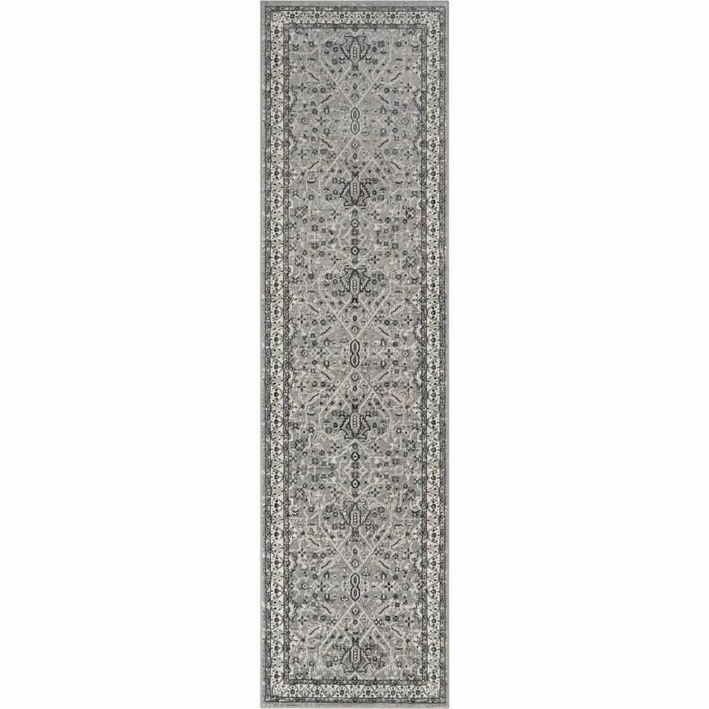 Well Woven Amare Vintage Botanical Floral Border Grey Rug 10 Well Woven Amare Vintage Botanical Floral Border Grey Rug