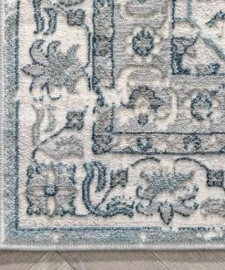 Well Woven Global Vida Vintage Eclectic Geometric Floral Grey Rug