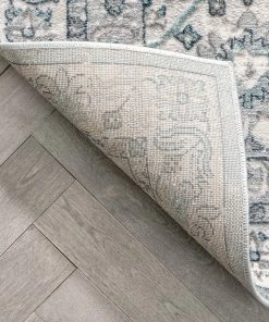 Well Woven Global Vida Vintage Eclectic Geometric Floral Grey Rug