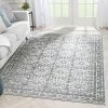 Well Woven Global Vida Vintage Eclectic Geometric Floral Grey Rug