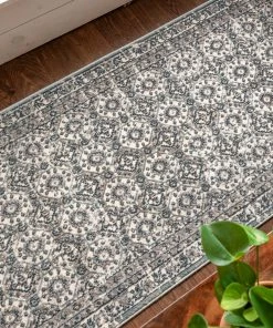 Well Woven Global Vida Vintage Eclectic Geometric Floral Grey Rug