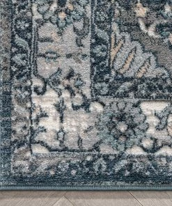Well Woven Lennan Vintage Oriental Floral Border Blue Rug 16 Well Woven Lennan Vintage Oriental Floral Border Blue Rug