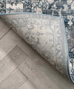 Well Woven Lennan Vintage Oriental Floral Border Blue Rug 15 Well Woven Lennan Vintage Oriental Floral Border Blue Rug