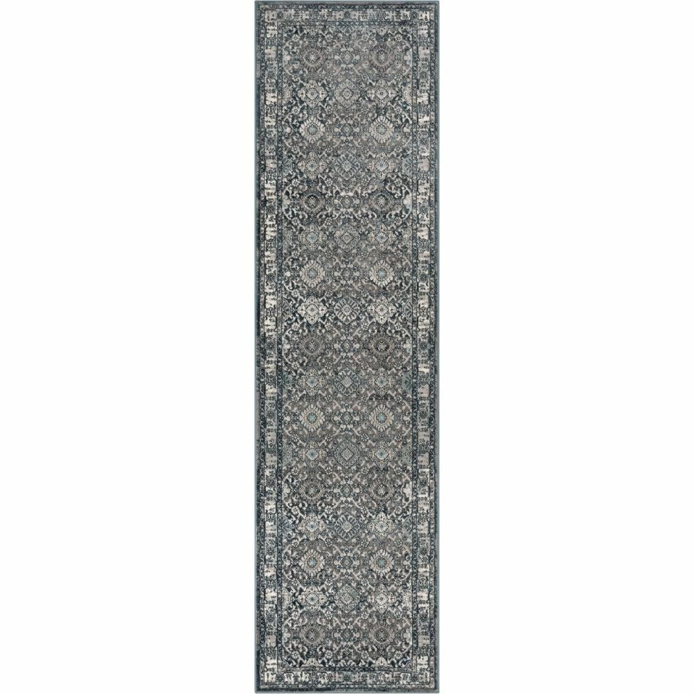 Well Woven Lennan Vintage Oriental Floral Border Blue Rug 10 Well Woven Lennan Vintage Oriental Floral Border Blue Rug