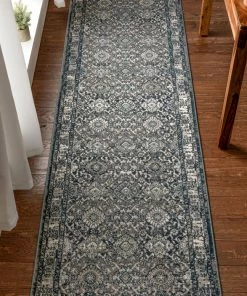 Well Woven Lennan Vintage Oriental Floral Border Blue Rug 22 Well Woven Lennan Vintage Oriental Floral Border Blue Rug