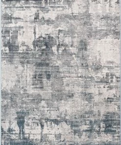 Well Woven Meade Modern Abstract Distressed Grey Rug