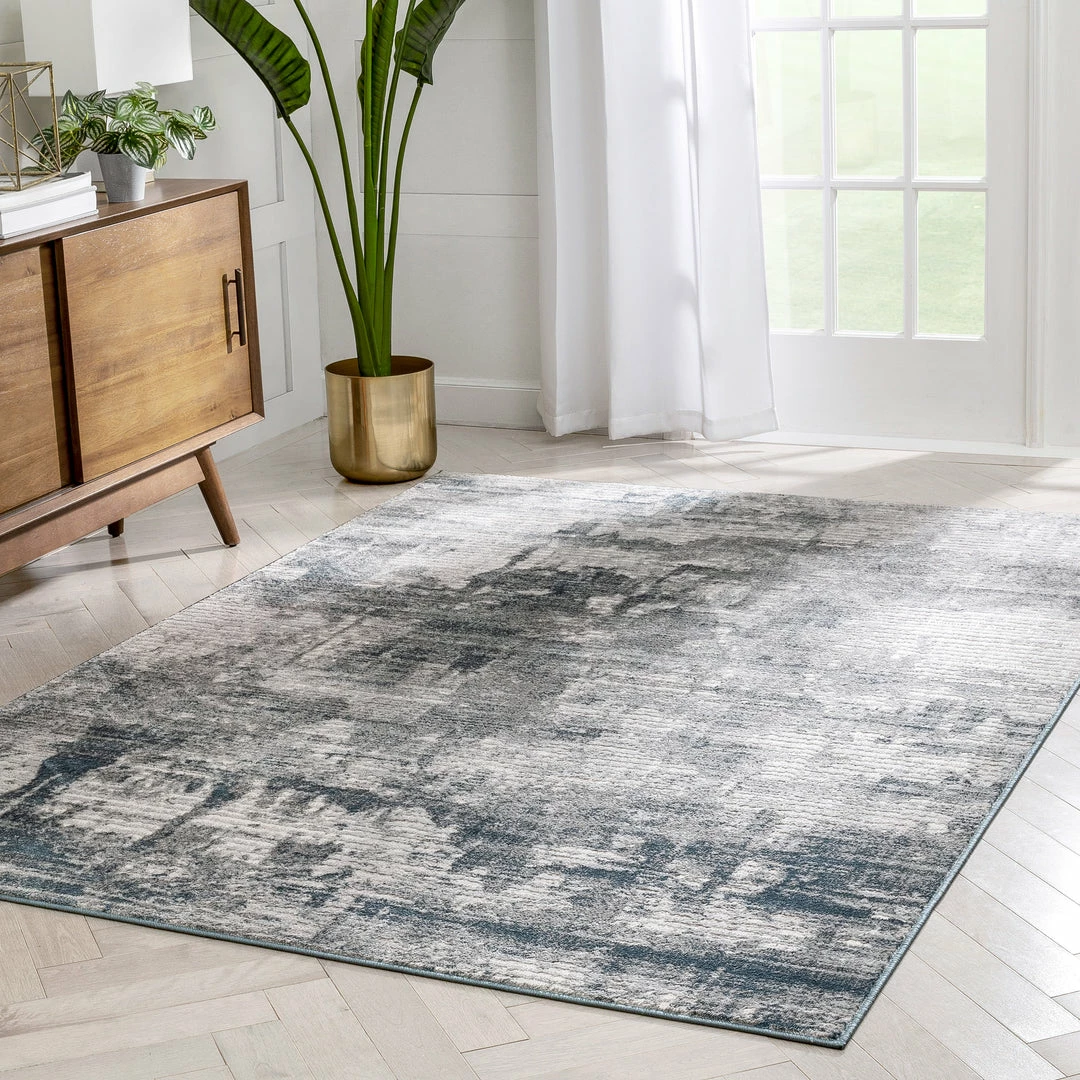 Well Woven Meade Modern Abstract Distressed Grey Rug 6 Well Woven Meade Modern Abstract Distressed Grey Rug