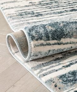 Well Woven Ronan Modern Abstract Distressed Blue Rug