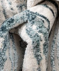 Well Woven Ronan Modern Abstract Distressed Blue Rug