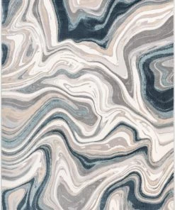 Well Woven Fallon Modern Abstract Distressed Grey Rug Global