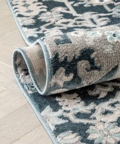 Well Woven Arial Vintage Oriental Persian Blue Rug Global