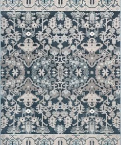 Well Woven Arial Vintage Oriental Persian Blue Rug Global