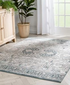 Well Woven Arial Vintage Oriental Persian Grey Rug