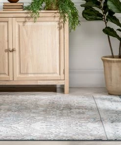 Well Woven Arial Vintage Oriental Persian Grey Rug