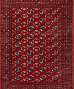 Well Woven Brio Bokhara Vintage Antique Tribal Floral Pattern Crimson Rug