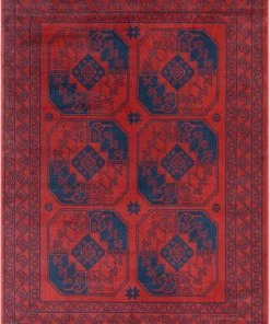Well Woven Donte Bokhara Vintage Antique Tribal Geometric Pattern Crimson Rug
