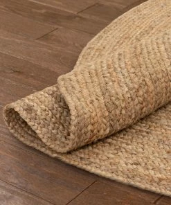 Well Woven Larissa Jute Rug Hand-Braided Basket Weave Jute Rug Farmhouse Solid Pattern Natural Color Jute + Natural 13 Well Woven Larissa Jute Rug Hand-Braided Basket Weave Jute Rug Farmhouse Solid Pattern Natural Color Jute + Natural