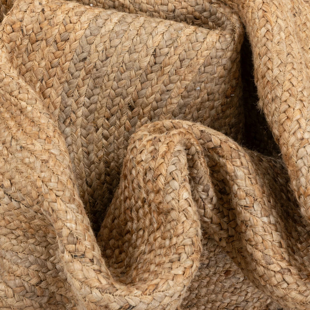 Well Woven Larissa Jute Rug Hand-Braided Basket Weave Jute Rug Farmhouse Solid Pattern Natural Color Jute + Natural 8 Well Woven Larissa Jute Rug Hand-Braided Basket Weave Jute Rug Farmhouse Solid Pattern Natural Color Jute + Natural