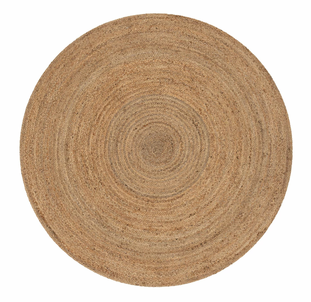 Well Woven Larissa Jute Rug Hand-Braided Basket Weave Jute Rug Farmhouse Solid Pattern Natural Color Jute + Natural 3 Well Woven Larissa Jute Rug Hand-Braided Basket Weave Jute Rug Farmhouse Solid Pattern Natural Color Jute + Natural