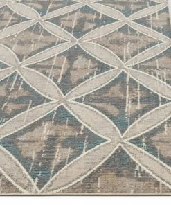 Well Woven Sofia Beige Vintage Modern Trellis Rug