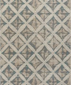 Well Woven Sofia Beige Vintage Modern Trellis Rug